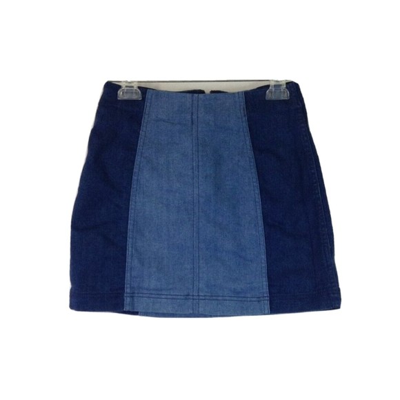 Free People Dresses & Skirts - Free People Women Blue Denim Stretch Skirt Size 2